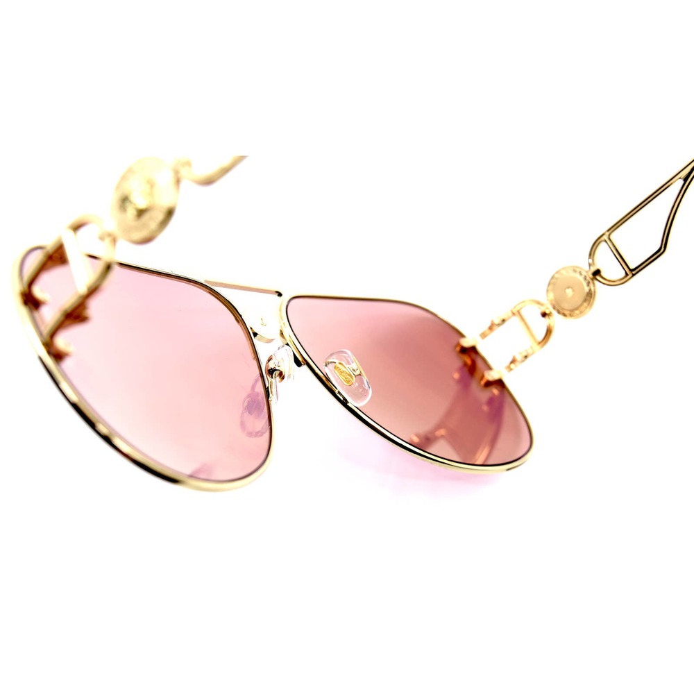 VERSACE VE2255 1002A4 GOLD PINK AUTHENTIC SUNGLASSES - Picture 12 of 13